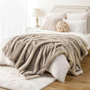 BATTILO HOME Luxury Fluffy Faux Fur Throw Blanket, Cozy Warm Fur Blanket for Couch Sofa, Plush Fuzzy Fur Throws with Long Pile & Brushed Tips, 60"x80" by CozyNest Decor