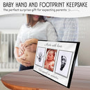 Baby Hand and Footprint Kit with Photo & Birth Details, Inkless Hand and Footprint Kit, Newborn Keepsake Plaque, Baby Shower Gifts (STYLE 2 (Baby Shower) (Made With Love)) by TinyTreasures Baby Boutique