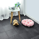 qqpp EVA Rubber 18 Tiles Interlocking Puzzle Foam Floor Mats - Baby Play Mat for Playing | Exercise Mat for Home Workout. Black. QC-Db18N by TinyTreasures Baby Boutique