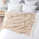 MIULEE Beige Super Soft Throw Blanket for Couch, Cozy Fluffy Warm Throws Knit Blankets for Sofa, Bed, Chair, Living Room, Camping, Picnic, 50 x 60 inch by CozyNest Decor
