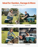 VEVOR Garden Scooter with Seat, 2 in 1 Rolling Garden Cart with Storage Bin, Supports up to 227 lbs, Outdoor Wagon with Handle, Lightweight Storage Gardening Stool for Yard Weeding Planting by GreenHaven Gardens