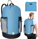 BALEINE 150L Laundry Bag Backpack, 900D Oxford Fabric Large Travel Laundry Bags with Shoulder Straps and 2 Mesh Pockets for College Dorm, Apartment, Laundromat (Blue, 150L) by TinyTreasures Baby Boutique