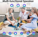XLEADER Travel Case Packed, Upgraded, Bluetooth Wireless Speaker, Custom Bass Radiator, LED Touch Design, Tiny Pocket Speaker, Mic/TF Card/Aux, 15H Playtime, for Travel Kitchen Office, Space Silver by TinyTreasures Baby Boutique