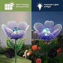 Solar Lights Outdoor Garden, 2 Pack Solar Powered Metal Flowers LED Breathing Light Waterproof,Solar Flowers for Outside Patio Lamp,Garden Gifts for Women,Landscape Lighting,Yard Pathway Decor by GreenHaven Gardens