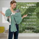 Baby Wrap Ring Sling 7-35 lbs, Baby Sling Carrier for Newborn, Toddler, Infant Holder, Lightweight Baby Carrier Wraps, Green by TinyTreasures Baby Boutique