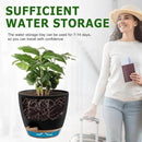 Plant Pots 12/10/9 Inch Self Watering Pots, Set of 3 Plastic Planters with Drainage Holes and Saucers,Plastic Flower Pots,Nursery Planting Pot for Indoor Out Door Plants(Black) by GreenHaven Gardens
