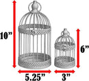 Vela Lanterns Birdcage Decor Candle Holder Lantern Decorative Wedding Table Centerpiece Decorations, White, Set of 4 by CozyNest Decor