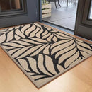 Front Door Mat Indoor Outdoor Entrance, 17''x30'' All-Season Waterproof Welcome Mat, Heavy Duty Non-Slip Rubber Backing, Patio Porch Doormat, Low Profile, Trap Dirt and Moisture, Brown by CozyNest Decor