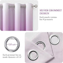 HOMEIDEAS Purple Ombre Blackout Curtains 52 X 96 Inch Length Gradient Room Darkening Thermal Insulated Energy Saving Grommet 2 Panels Window Drapes for Living Room/Bedroom by TinyTreasures Baby Boutique