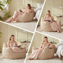 Giant Bean Bag Chairs for Adults Teens, Large Bean Bag Sofa Chairs with Filling Comfy Fuzzy BeanBag Chair with Armrests for Bedroom Living Room Reading by CozyNest Decor