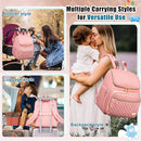 Weitars Diaper Bag Backpack Large Baby Diaper Bag with Changing Pad Travel Diaper Backpack,Baby Bag for Boys Girls,Stroller Straps,5 Insulated Pockets (Pink) by TinyTreasures Baby Boutique