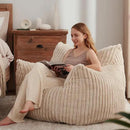 Giant Bean Bag Chairs for Adults Teens, Large Bean Bag Sofa Chairs with Filling Comfy Fuzzy BeanBag Chair with Armrests for Bedroom Living Room Reading by CozyNest Decor