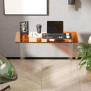 Acrylic Desk, Modern Study Table for Home Office - Extended Surface Multi-Purpose Console & Entryway Table, Sturdy Lightweight Design (42.5-inch, Orange) by CozyNest Decor
