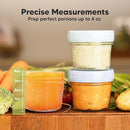 KeaBabies 6pk 4oz Glass Baby Food Containers with Lids - Leak-Proof, Microwavable Small Glass Jars, Baby Purees & Toddler Snack Storage Containers, BPA-Free, Dishwasher & Freezer Safe (Nord) by TinyTreasures Baby Boutique