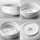 MALACASA Large Soup Bowls Set, 44 OZ (7") Salad Bowls Cereal Bowls Set of 2,Marble Grey Ceramic Bowls for Kitchen, Dishwasher & Microwave Safe, Series REGULAR by CozyNest Decor