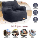 Bean Bag Chair with Filler, Bean Bag Sofa with Tufted Soft Stuffed Filling, Fluffy and Lazy Sofa, Comfy Cozy BeanBag Chairs with Memory Foam for Dorm, Apartment, Living Room (Blue) by CozyNest Decor