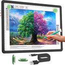Phylosal Rechargeable A4 LED Light Pad for Diamond Painting, Ultra-Thin Magnetic Tracing Light Box for Drawing, Diamond Art Light Board with Side Button, Super Bright Light Table for Sketching (Black) by TinyTreasures Baby Boutique