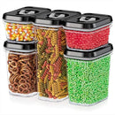 DWËLLZA KITCHEN Airtight Food Storage Containers with Lids - 5 Piece Set - Kitchen Accessories Food Containers - Pantry Organization and Storage - Clear Plastic BPA-Free - Keeps Food Fresh & Dry by CozyNest Decor