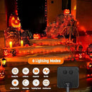 JMEXSUSS 2 Pack Solar Halloween Lights, 33ft 100 LED Outdoor Waterproof Orange Solar Lights for Tree Yard Patio Garden Halloween Thanksgiving Decorations by GreenHaven Gardens