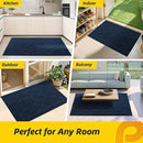 JSEI Dirt Trapper Door Mat 36"x60", Non-Slip Washable Entryway Mats, Dog Door Mat, Stain Resistant and Absorbent Floor Mats, Low Profile Welcome Mat for Front Back Door, Navy Blue by CozyNest Decor