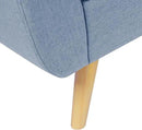 HomePop Modern Storage Bench with Wood Legs |Homepop Home Décor|Bench with Storage for Living Room & Bedroom - French Blue Woven by CozyNest Decor