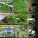 Electric Weed Wacker Eater Cordless Battery Powered, Weed Trimmer 4.0Ah Lightweight No-String with 2 Battery Operated & Wheels, 3 in 1 Stringless Grass Trimmer/Edger/Brush Cutter for Garden Yard Lawn by GreenHaven Gardens