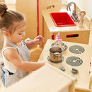 ECR4Kids Play Kitchen Stove, Wooden Playset, Natural by TinyTreasures Baby Boutique