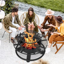 BALI OUTDOORS Fire Pit with Poker, Outdoor Fire Pit Extra Large, Wood Burning Firepits for Outside with Grill, 47 inch by GreenHaven Gardens