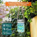 Cooo 4 Pack Mosaic Solar Lanterns Outdoor Waterproof Jar Lights Solar Powered, Hand Paste 141 Crystal Mosaics Table Hanging Garden Backyard Decor Lamps （Just a Little More, Get Double The Deligh by GreenHaven Gardens