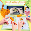 Crochet Kit for Beginners-4PCS Cat Crochet Kits for Adults, Crochet Starter Kit with Step-by-Step Video Tutorials, Crochet Animals Kits DIY Craft Knitting Kit Learn to Crochet Kits for Adults by TinyTreasures Baby Boutique