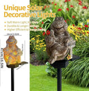 QH & Garden 2-Pack Squirrel and Turtle Garden Statues Decor，LED Waterproof Animals Lights for Garden, Balcony, Yard, Lawn, Pathway, Walkway - Garden Solar Powered Outdoor Decor by GreenHaven Gardens
