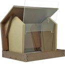 Poly Hanging Hopper Bird Feeder, Large Hanging Bird Feeder for Outside, Outdoors - Amish American Made (Tudor Brown & Weatherwood) by CozyNest Decor