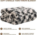 L'AGRATY Chunky Knit Blanket Throw: 50''x60'' Chenille Chunky Knitted Throw Blankets for Bed Couch - Handmade Thick Cable Knit Blanket - Large Crochet Rope Blankets for Home Decor by CozyNest Decor