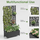 Casaphoria Metal Raised Garden Bed with Trellis and Wheels, 72"x35"x16" Planter Box for Climbing Plants, Vegetables & Vines, Features Drainage Holes and Privacy Screen (Black-Helen) by GreenHaven Gardens