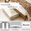 Under Bed Storage Containers, 2-Pack Underbed Storage Box, Collapsible Clothes Storage Bins with Handles and Lid, Large Under Bed Organizers for Shoe, Blanket, Pillow, Sheet, Gray by CozyNest Decor