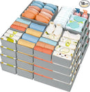 DIMJ Drawer Organizer Clothes 18 Pack - Foldable Baby Organizers and Storage & Dresser Organizer for Bedroom, Closet - Nursery Organization Dresser Dividers for underwear, Sock,Bra, Belt, Tie, Gray by CozyNest Decor