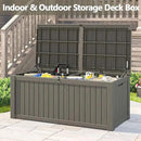 Outdoor Storage Box, 180 Gallon Deck Box, Waterproof and UV Resistant Large Resin Storage Bin, Organization and Storage for Patio Furniture, Outdoor Cushions, Garden Tools, Lockable by CozyNest Decor