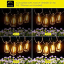 OHLUX 120FT Outdoor String Lights, 62 ST38 Edison LED Bulbs, E12 Base, 2200K Cafe Warm Color, Max.Connectable 14 Strands, Anti-Fall & Waterproof, Dimmable, Hanging for Outside Patio Backyard Bistros by CozyNest Decor