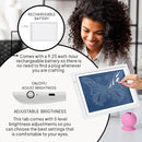 iVyne Rechargeable A4 Light Pad for Tracing & Weeding - LED Light Board for Weeding Vinyl - for Cricut Vinyl Weeding Tools - Ultra-Thin & Portable - Perfect for Artists & Crafters - White by TinyTreasures Baby Boutique