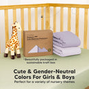 Waterproof Crib Mattress Protector Cover Fitted - 2-Pack Quiet Baby Crib Mattress Pad Sheets, 52" x 28" Soft Quilted Cotton Baby Sheet, Machine Washable, Easy Fit, Durable (Thistle/Quin) by TinyTreasures Baby Boutique