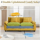 URRED Modular Sectional Sofa Comfy Cloud Couch, Modern Chenille Loveseat Sofa Sleeper Deep Seat Couches with Pillows for Living Room (Yellow, 82.6'') by CozyNest Decor