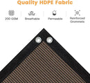 VICLLAX Shade Fabric Sun Shade Cloth with Every 2 FT Grommets for Patio Garden Pergola Cover Canopy 11x21 FT, Mocha by GreenHaven Gardens