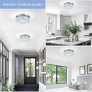 12 Inch Crystal Chandelier LED Ceiling Light 2 Tier Flush Mount Ceiling Light Fixtures Modern Chandelier Lighting for Hallway Bedroom Dining Room Kitchen (Cool White) by CozyNest Decor