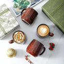 Hasense Ceramic Coffee Mugs Set of 4, 8 oz Small Coffee Cups, Porcelain Mug with Handle for Espresso, Tea, Milk and Cocoa, Ideal for Mother's Day Christmas Gift, Dishwasher & Microwave Safe, Red