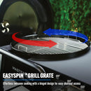 SnS Grills MasterKettle Charcoal Grill and Smoker with Patented Slow ‘N Sear Deluxe Insert, EasySpin Grate for Two-Zone Cooking and Integrated Table, Low ‘N Slow Smoking and BBQing - Black 22-Inch by GreenHaven Gardens