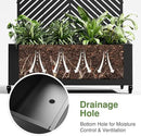 Casaphoria Metal Raised Garden Bed with Trellis and Wheels, 72"x47"x16" Arched Planter Box for Climbing Plants, Vegetables & Vines, Features Drainage Holes and Privacy Screen (Black-Parallel) by GreenHaven Gardens