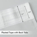 MIULEE Back Tab Light Blocking Curtains 90 Inch Long 2 Panels Set for Living Room Bedroom, Greyish White Rod Pocket/Pinch Pleated Thermal Insulated Room Darkening Blackout Curtains, 52 x 90 Inch by TinyTreasures Baby Boutique