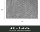 Stiio Dirt Trapper Door Mat 34x59 Inches, Front Doormat Indoor Outdoor Entrance Low Pile, All-Season, All-Weather Absorbent Entry Rug, Washable Non Slip Rug for Entryway, Grey by CozyNest Decor