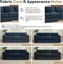 Tbfit Modern Couch Sofa, 89" Cloud Couch w/Pillows, Pocketed Spring Seat, Comfy 3-Seater Plush Foam Cushions, Chenille Fabric Removable Covers, Soft Upholstered Living Room Furniture Home Apartment by CozyNest Decor
