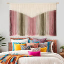 IOWER Large Macrame Wall Hanging Boho Wall Decor Large Scale Tie-Dye Yarn Living Home Room Boho Wall Decor for Bedroom Home Wall Art 57" W x 35" L by CozyNest Decor